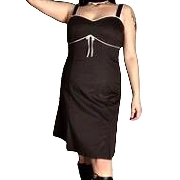 Addition Elle Sexy Rockabilly Pin-up Style Glamour Black Dress Size 14 - Picture 1 of 9